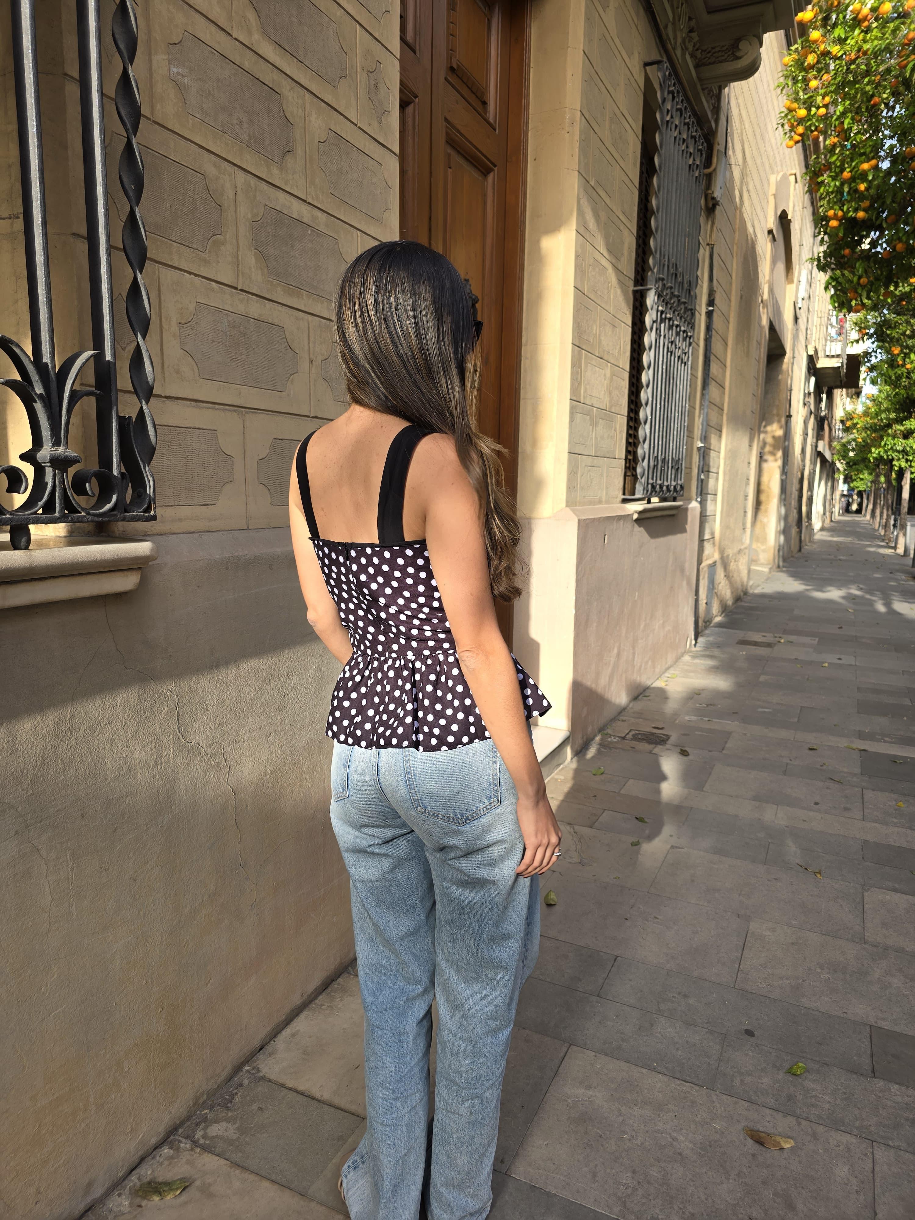 Amelia Polka Dot Top