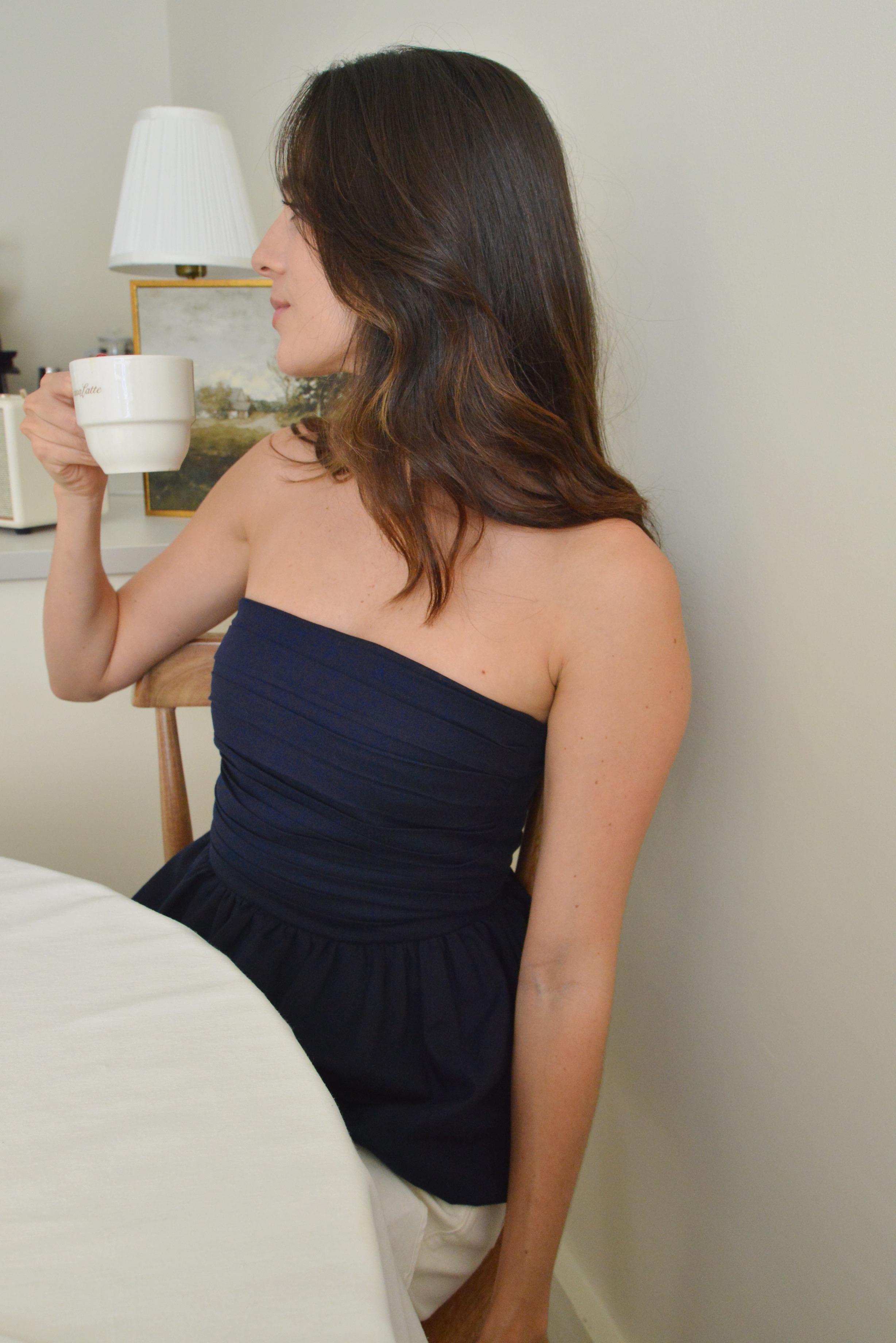 Mia Blouse In Navy Blue