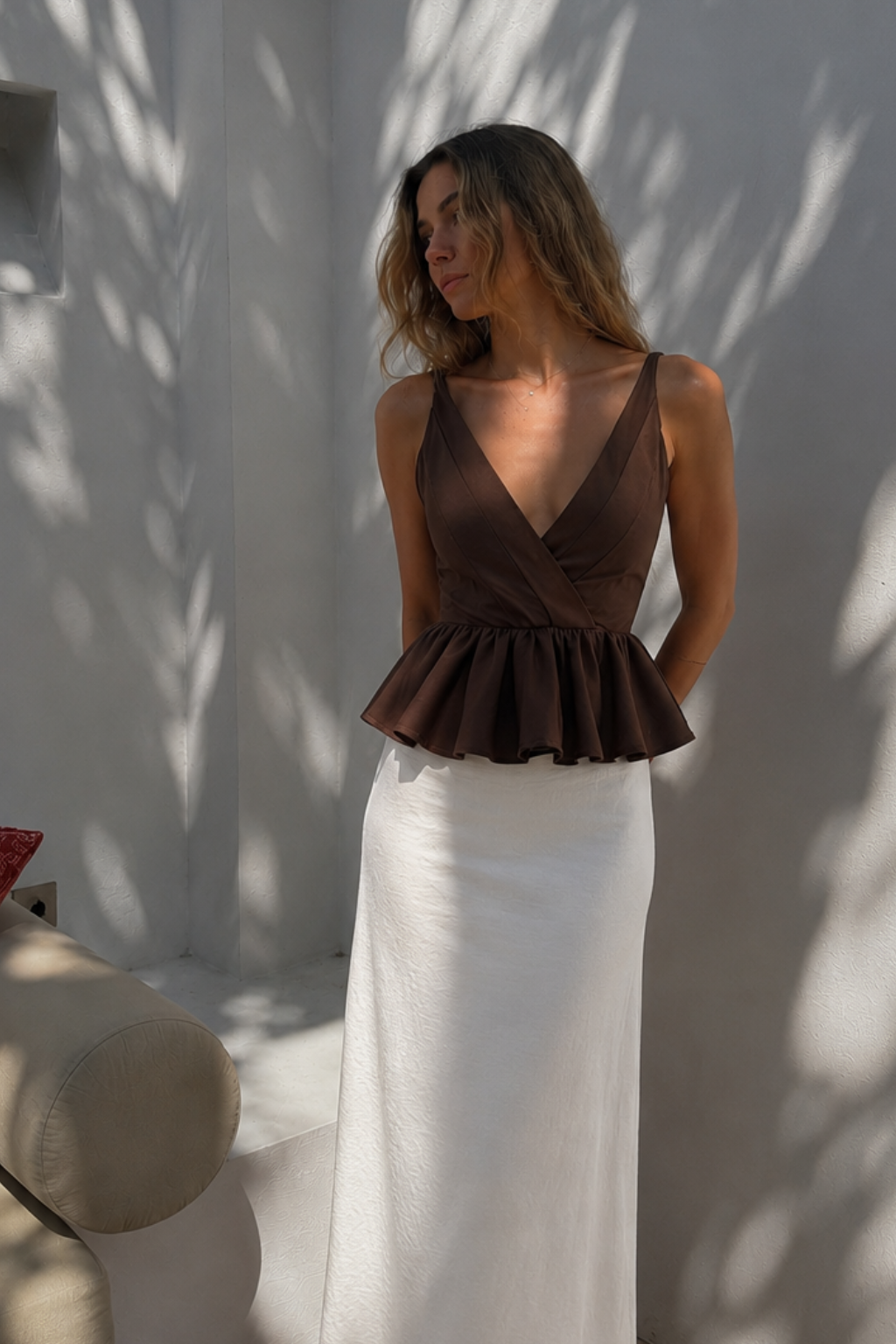 Noélie Top in Brown